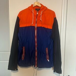 Polo Ralph Lauren Windbreaker Men Jacket Packable Orange Blue Size XL